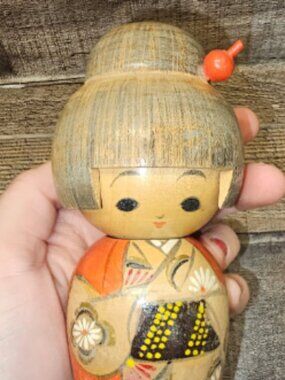 Vintage Japanese Kokeshi Doll Wooden Figurine